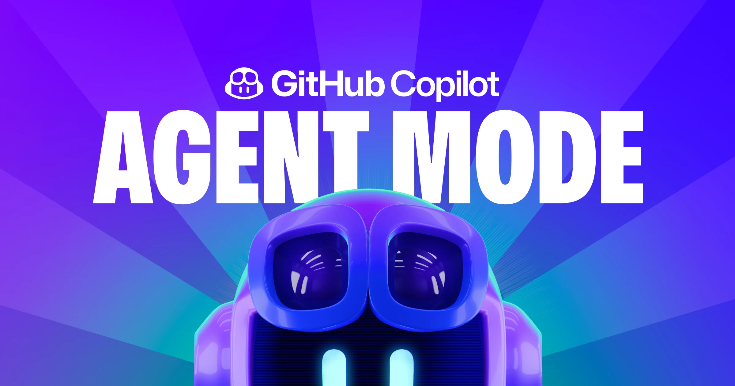 Skærmbillede af GitHub Copilot-ikonet med ordagenttilstand øverst.