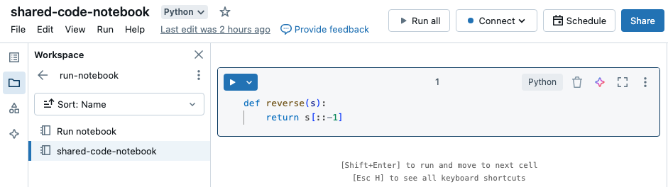 Gemeinsamer Code-Notizbuch