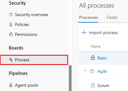 Screenshot of highlighted Process tab.