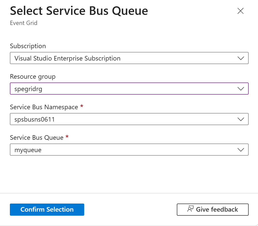 Screenshot that shows the selection of an endpoint.