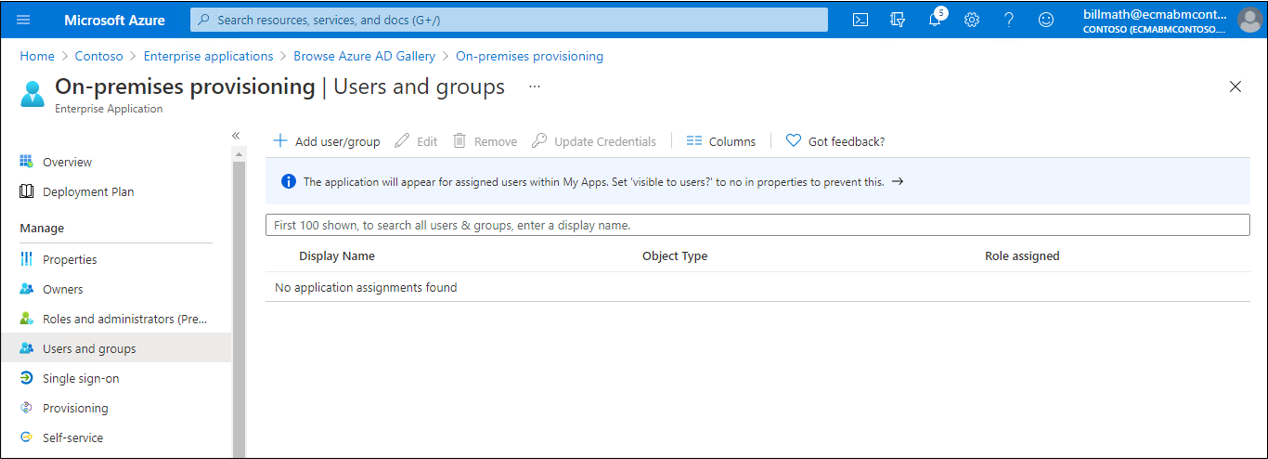 Screenshot that shows adding a user.