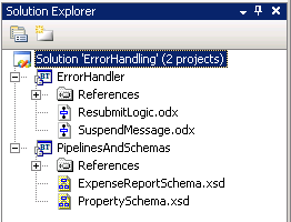 ErrorHandlingProjects Visual Studio projects in a solution