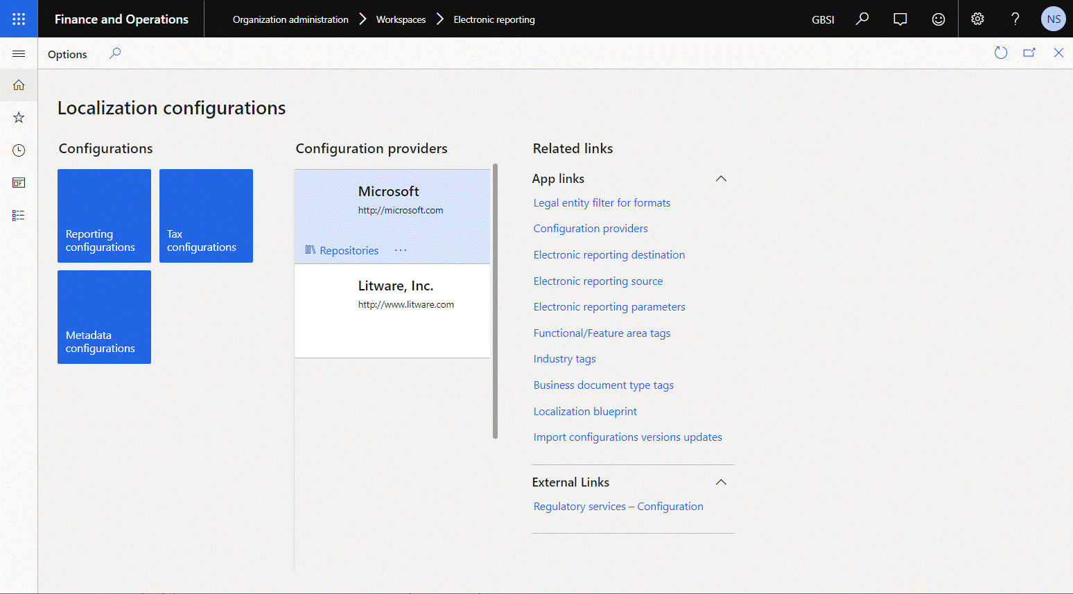 Screenshot of selecting the existing configuration.