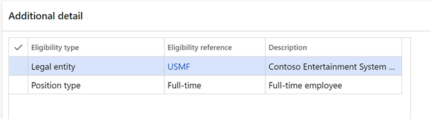 Screenshot of multiple criteria within an eligibility rule.