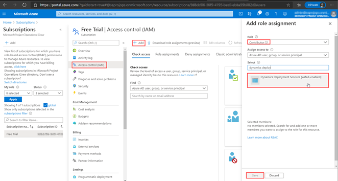Screenshot of Subscription Access.