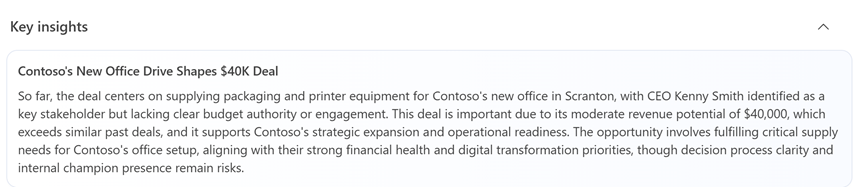 Deal overview