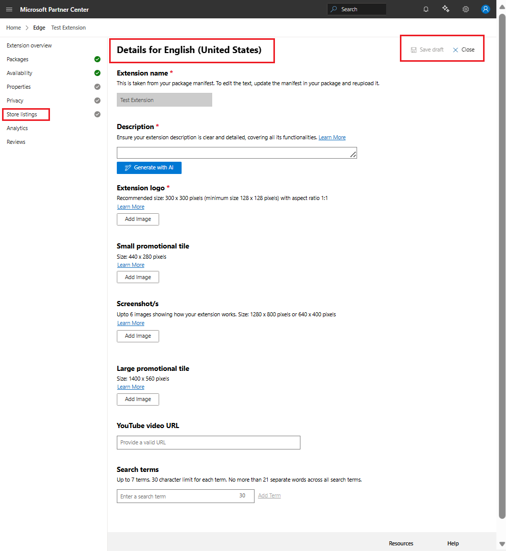 Details page