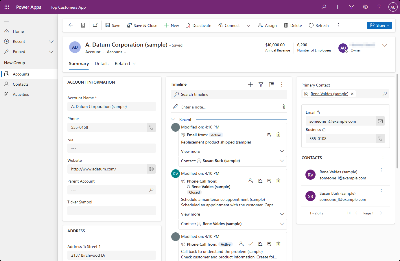 A form page with the modern, refreshed look.