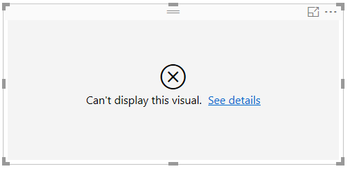 Screenshot of an error message displayed on the canvas.