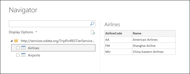 Screenshot of the Navigator dialog with the results of the new function displayed.