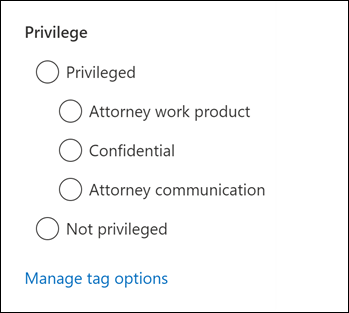 Nested tags within a tag section in the tagging panel.