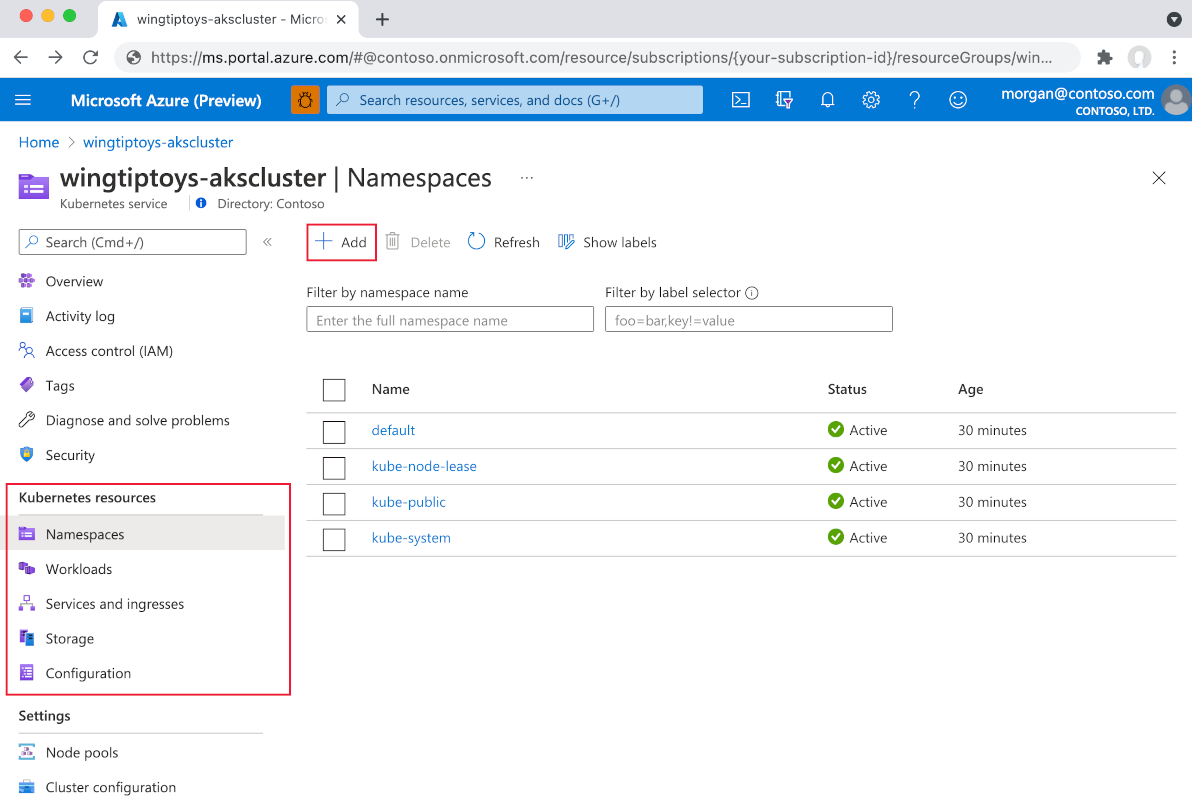 visualizzazione delle risorse Kubernetes.