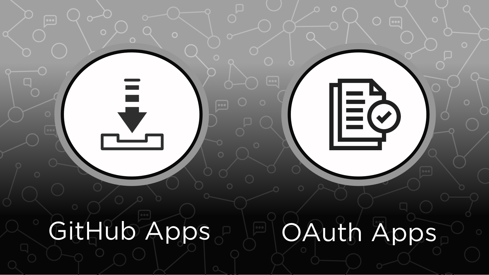 Immagine di un'icona di installazione e di un'icona approva per Le app GitHub e le app OAuth.