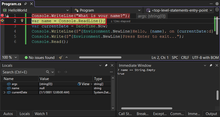 Visual Studio Step into-method - C#
