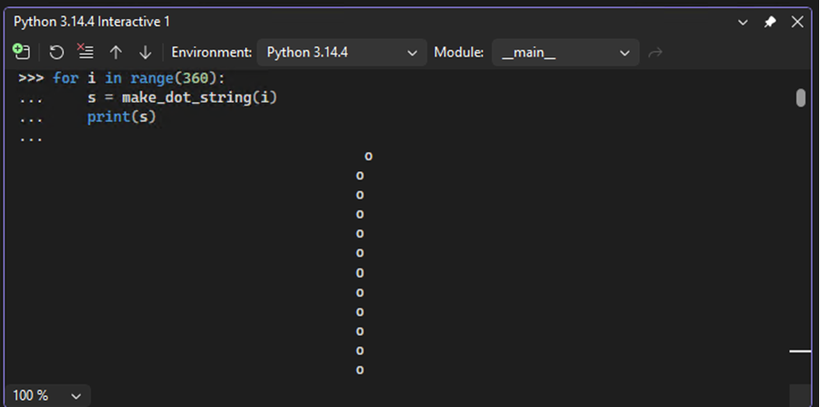 Schermopname van het plakken van meerdere regels code in het interactieve venster in Visual Studio.