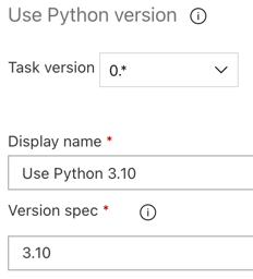 Azure DevOps ange python version 2
