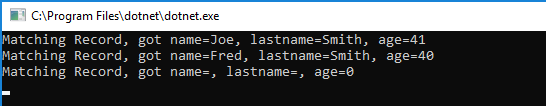 Null-värde i utdata