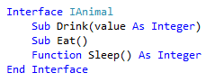 Skärmbild av resulterande gränssnitt – Visual Basic.
