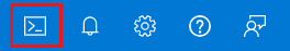 Screenshot：显示 Azure portal 中的 Cloud Shell 按钮