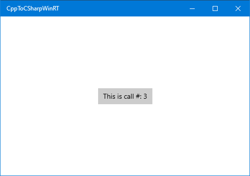 C++/WinRT Windows调用 C# 组件屏幕截图